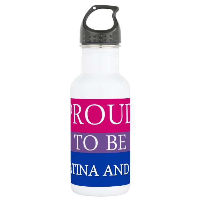 Bouteille D'eau Vitesse bisexuelle de fierté (Devant)