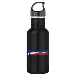 Bouteille D'eau Viva Chile Patriotic Country Typographie du drapea