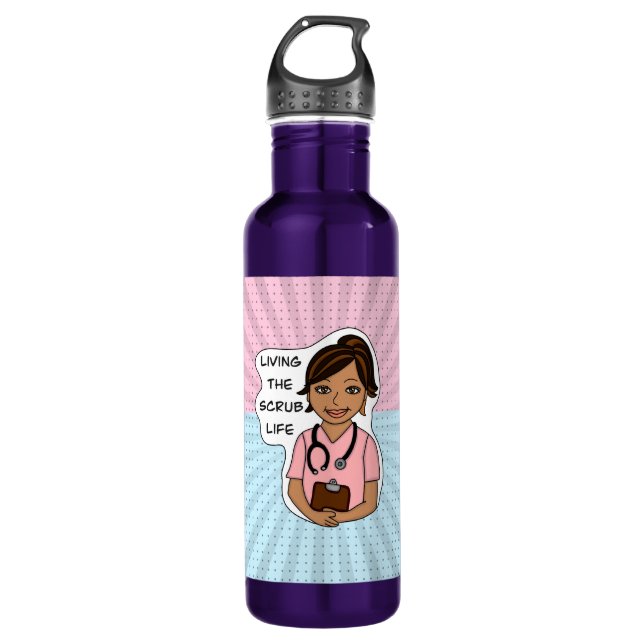 Bouteille D'eau Vivre la vie de l'épouvantail | Humour professionn (Devant)
