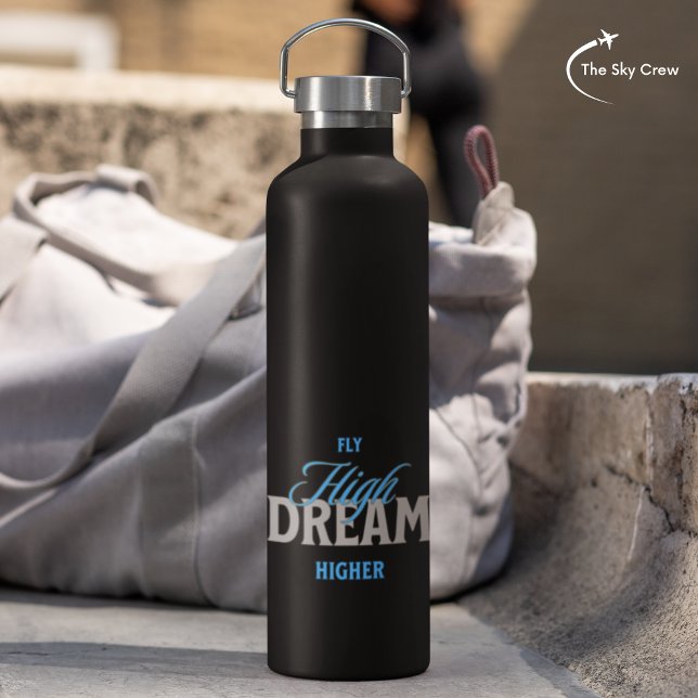 Bouteille D'eau Vol à rêve élevé plus haute aéronautique Inspirati (Créateur téléchargé)