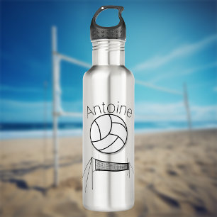 Bouteille D'eau Volleyball Et Net Personnalisé