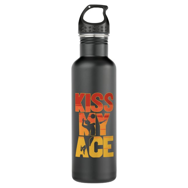 Bouteille D'eau Volleyball Player | Kiss My Ace (Devant)