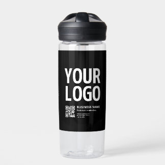 Bouteille D'eau Votre logo avec code QR et texte modifiables