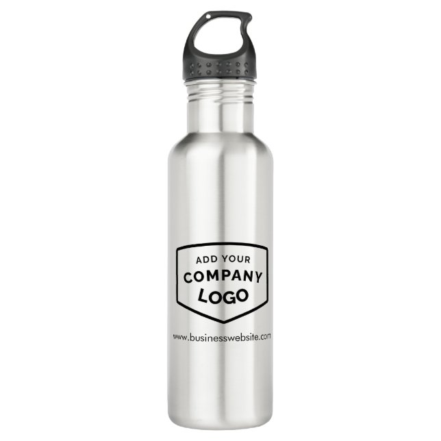Bouteille D'eau Votre logo d'entreprise moderne personnalisé (Devant)