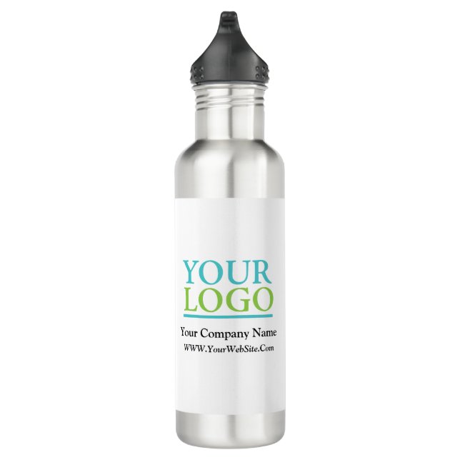 Bouteille D'eau Votre logo ici, nom et site Web Promo (Droite)
