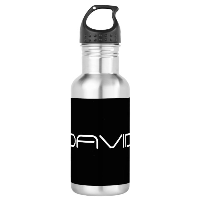 Bouteille D'eau Votre nom | Texte personnalisable stylisé Cool (Devant)