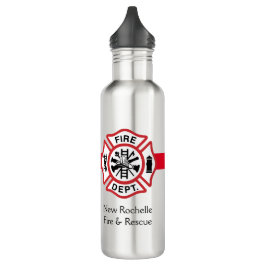 Bouteille D'eau Votre Pompier Pompier Service d'incendie Emblem