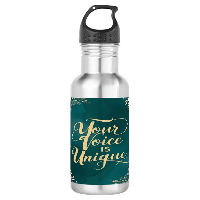 Bouteille D'eau Votre Voix Est Unique (Devant)
