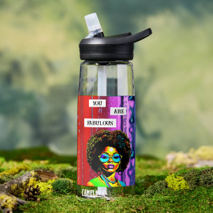 Bouteille D'eau Vous Êtes Fabuleux   Femme de couleur