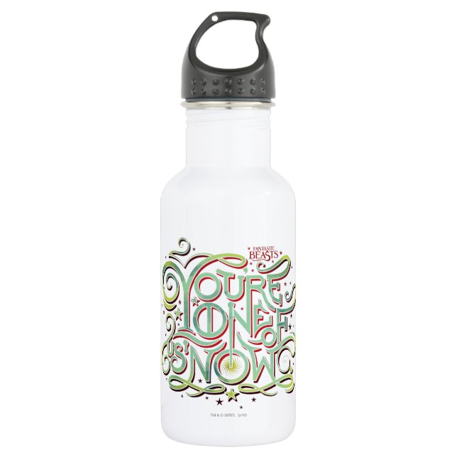 Bouteille D'eau Vous êtes l'un de nous maintenant Green Graphic (Devant)