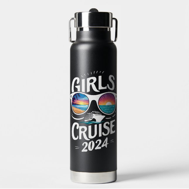 Bouteille D'eau Voyage de croisière pour filles 2024 Amateurs de v (Salle de sport)