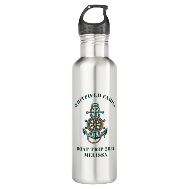Bouteille D'eau Voyage en bateau de croisière nautique (Devant)
