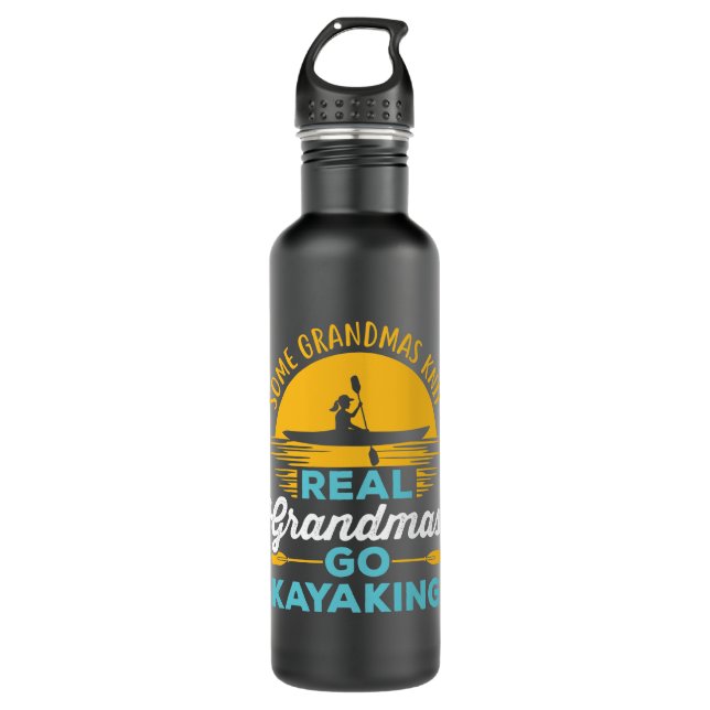 Bouteille D'eau Vrais grand-mères Go Kayak Yak Femmes (Devant)