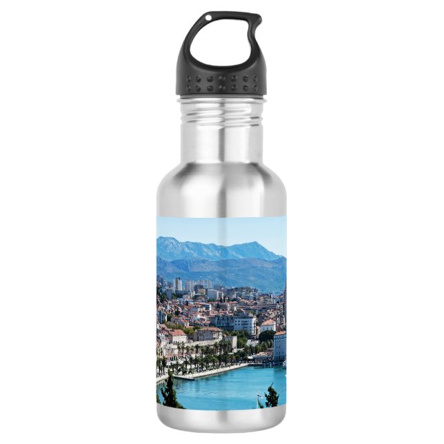 Bouteille D'eau Vue aérienne de la ville divisée en front de mer,  (Devant)
