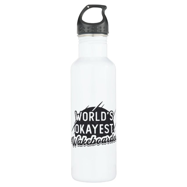 Bouteille D'eau Wakeboard World's Okayest Wakeboard Wakeboard (Devant)