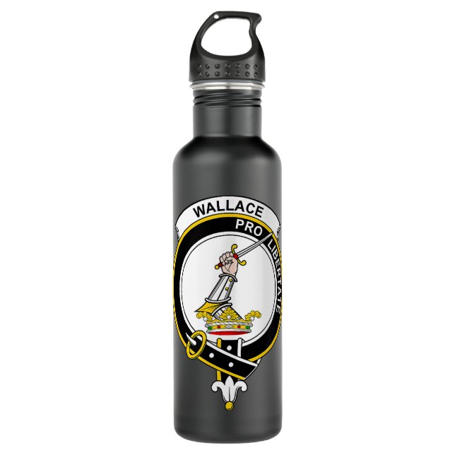 Bouteille D'eau Wallace Armoiries de la famille Crest  (Devant)