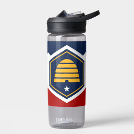 Bouteille D'eau Water bottle with new flag of Utah, USA