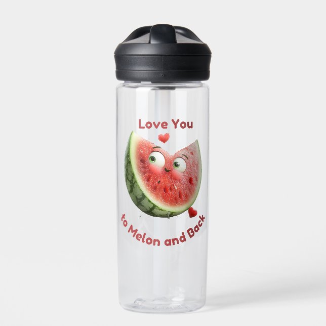 Bouteille D'eau Watermelon Love : Coeur doux et juteux (Extérieur)