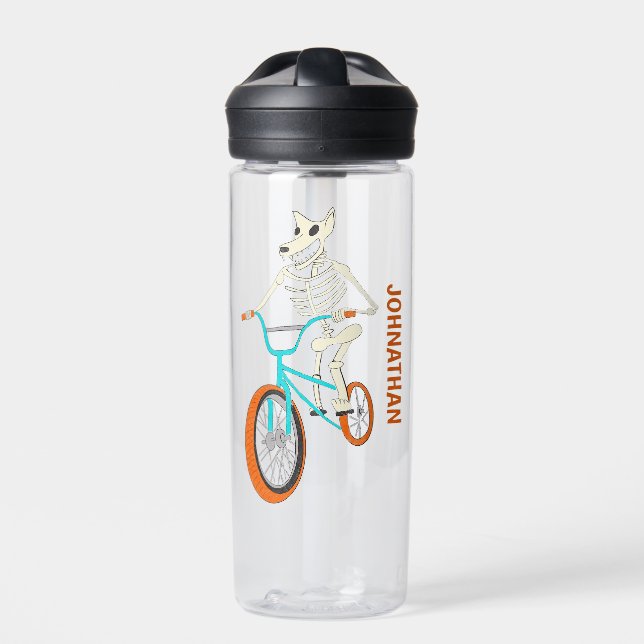 Bouteille D'eau Werewolf Skeleton on a BMX Bike Personalized (Extérieur)