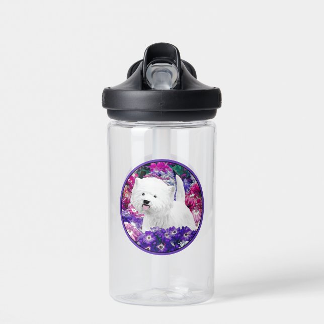 Bouteille D'eau West Highland White Terrier Peinture Chien Art (Avant)