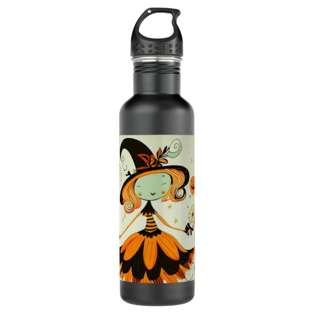 Bouteille D'eau whimsical/sorcière/citrouille/chute (Devant)