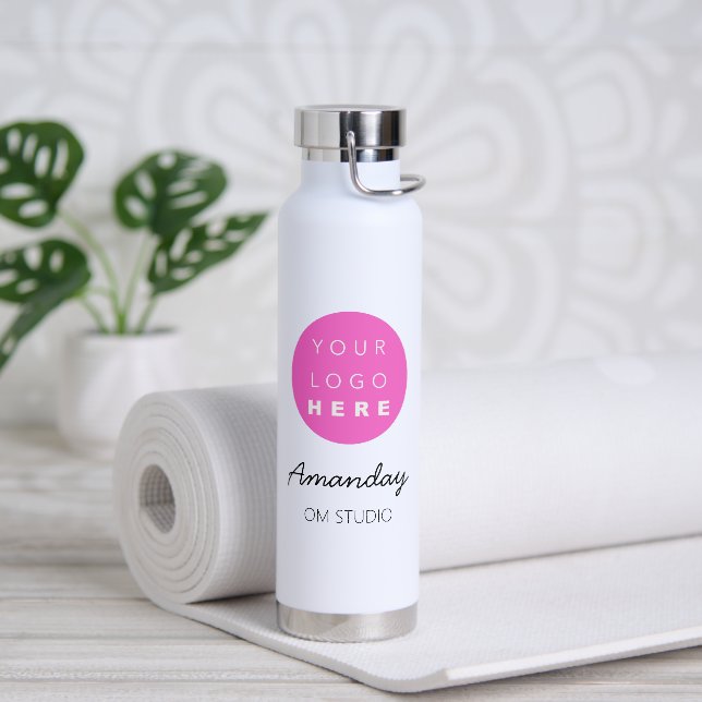 Bouteille D'eau White Minimalism Name Custom SPA Beauty Maquillage (Yoga)