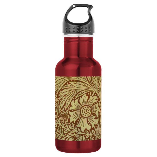 Bouteille D'eau William Morris Marigold Motif de fleurs antiques (Devant)