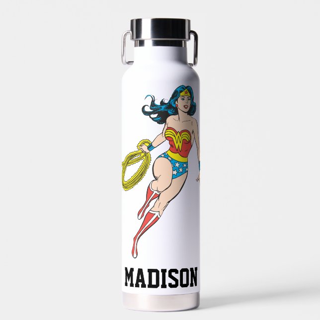 Bouteille D'eau Wonder Woman Run | Ajouter Votre Nom (Avant)