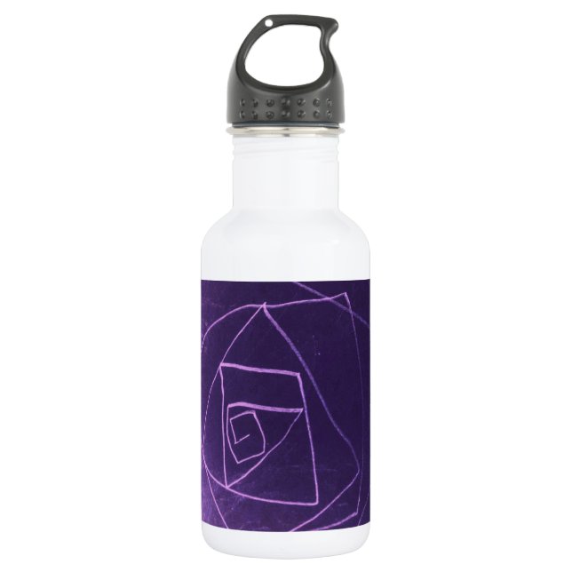 Bouteille D'eau yaei violet couleur spirituelle abstraite (Devant)