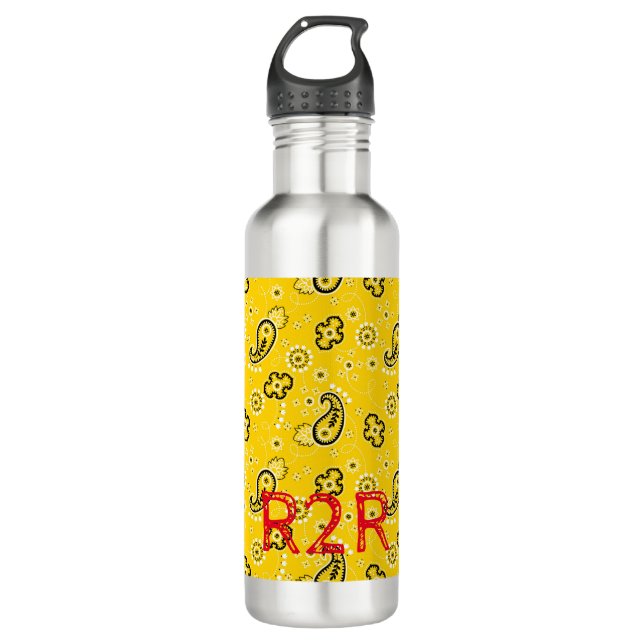 Bouteille D'eau Yellow Bandana Grand Canyon R2R Randonnée Adventur (Devant)