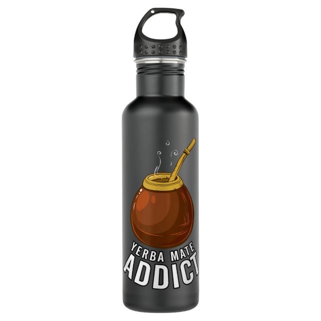 Bouteille D'eau Yerba Mate Addict, Gourd et Bombilla (Devant)