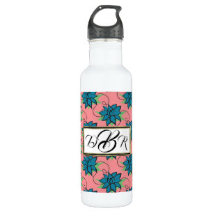 Bouteille D'eau Yoga Blue Lotus Fleur Monogramme