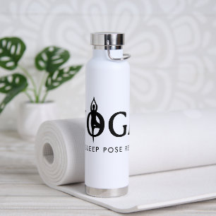 Bouteille D'eau YOGA Mangez le sommeil pose répéter amusant boutei