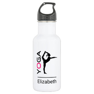 Bouteille D'eau Yoga Pose Femme Silhouette Personnalisée