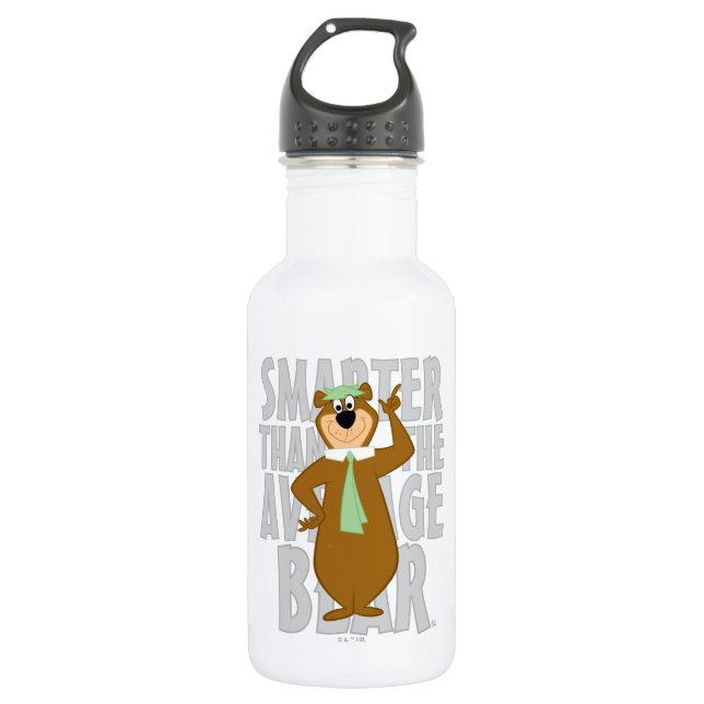 Bouteille D'eau Yogi "Plus Intelligent Que L'Ours Moyen" (Devant)