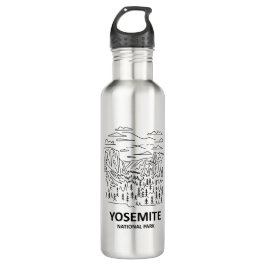 Bouteille D'eau Yosemite National Park Line Art