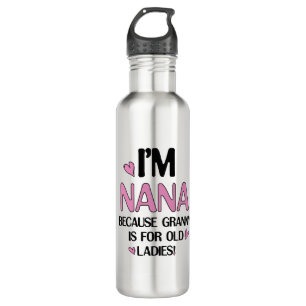 Bouteille D'eau Young Nana Graphic Nana Clipart Design Grandma Art