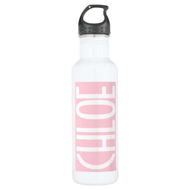 Bouteille D'eau Your | Bold White Text on Light Pink (Devant)