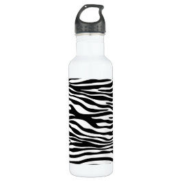 Bouteille D'eau Zebra Print, Zebra Stripes, Noir Et Blanc