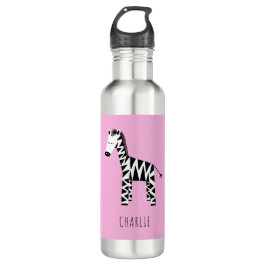 Bouteille D'eau Zebra Rose