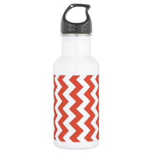 Bouteille D'eau Zigzag orange et blanc