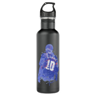 Bouteille D'eau Zinedine Zidane Légende d'Art Classique T Chemise