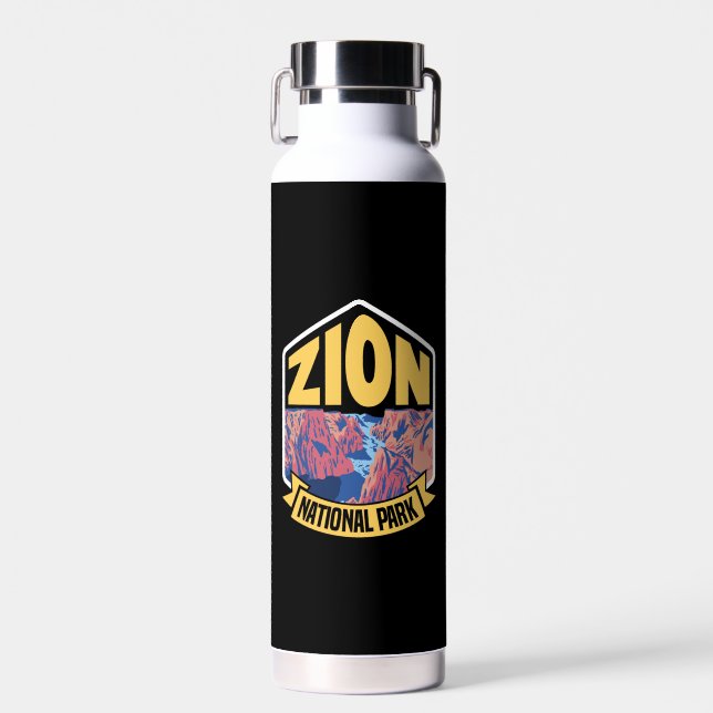 Bouteille D'eau Zion National Park Utah Retro (Avant)