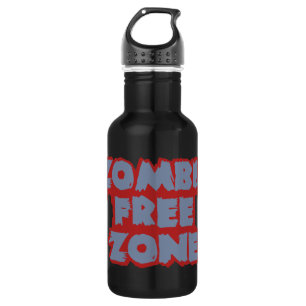 Bouteille D'eau Zombie Free Zone - choisissez la couleur
