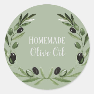 Bouteille d'huile d'olive Rustique Étiquette privé