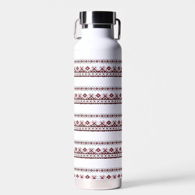 Bouteille en acier inoxydable brodé Motif (Avant)
