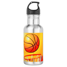 Bouteille en acier inoxydable de basket