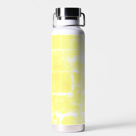 Bouteille en acier inoxydable en marbre jaune clai
