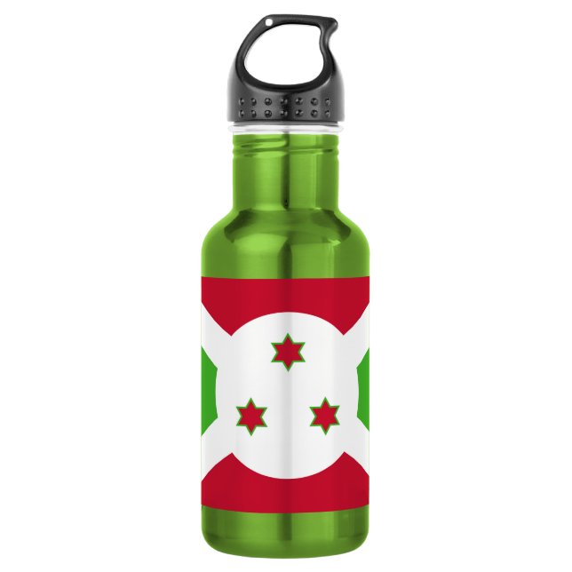 Bouteille Liberty avec drapeau du Burundi (Devant)