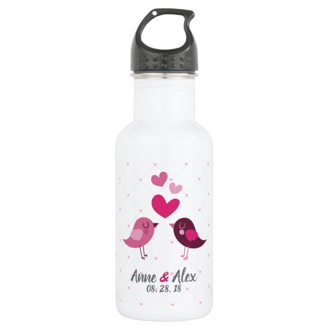 Bouteille personnalisée d'anniversaire de mariage (Devant)